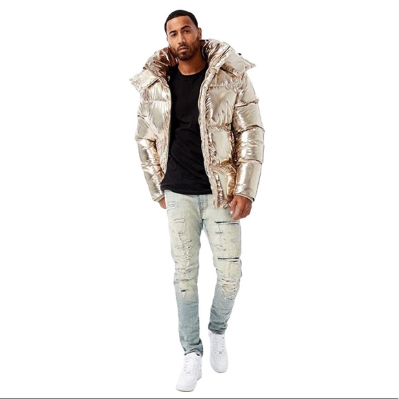 JORDAN CRAIG Men’s Toronto Bubble Jacket in Gold - Picture 11 of 11